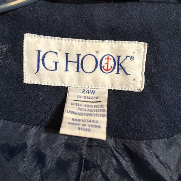 JG Hook navy peacoat - Picture 3 of 4